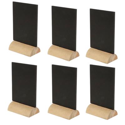 Bruiloft Naam/plaats kaartjes - 6x - krijtbordjes - 8 x 6 cm - diner tafelschikking