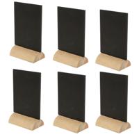 Bruiloft Naam/plaats kaartjes - 6x - krijtbordjes - 8 x 6 cm - diner tafelschikking
