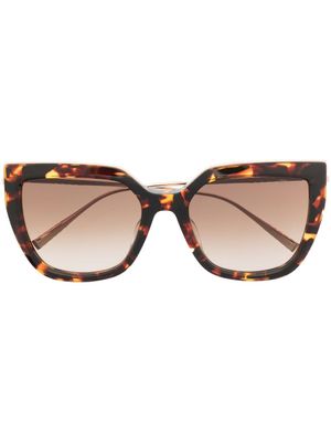 Chopard Eyewear lunettes de soleil à monture papillon - Marron