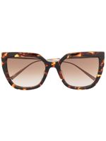 Chopard Eyewear lunettes de soleil à monture papillon - Marron