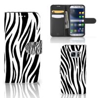Samsung Galaxy S7 | Telefoonhoesje | Met pasjeshouder | Zebra