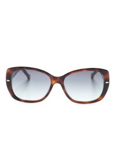 Carolina Herrera lunettes de soleil à monture papillon - Marron