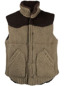 sacai gilet matelassé à patch logo - Tons neutres