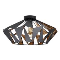 Eglo PlafondlampCarlton 6 zwart/koper Ø 47cm - 43399