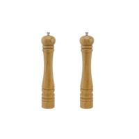 Set van 2 handmatige pepermolens - FACKELMANN PROFESIONAL - Houtkleur - 32 cm Set van 2 handmatige pepermolens - FACKELMANN PROFESIONAL - Houtkleur - 32 cm