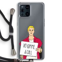 Gimme a call: Oppo Find X3 Transparant Hoesje met koord