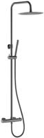 Saqu Crossed Thermostatische Regendoucheset Gun Metal