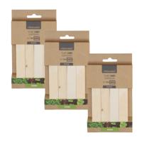 Plantetiketten / platenlabels - 72x - hout - 15 x 2 cm - steeketiketten