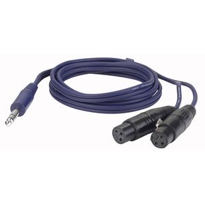 DAP FL37 verloopkabel 1x Stereo jack naar 2x XLR female 150cm