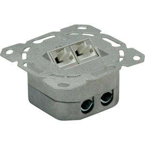 Value Netwerkdoos Inbouw (in muur) CAT 6A 2 poorten Wit