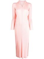 Pleats Please Issey Miyake robe mi-longue October plissée - Rose