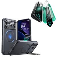 iPhone 17 Pro Bundle Cyber Tough Magnetic Case (Camera Control, Stash Stand) and Armorite Screen Protector - Space Gray iPhone 17 Pro Bundle Cyber Tough Magnetic Case (Camera Control, Stash Stand) and Armorite Screen Protector - Space Gray