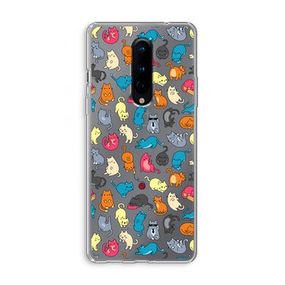 Kleurrijke katten: OnePlus 8 Transparant Hoesje