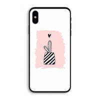 Zwart-wit cactus: iPhone XS Biologisch afbreekbaar hoesje