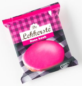 De Lekkerste De Lekkerste - Roze Koek 55 Gram 18 Stuks