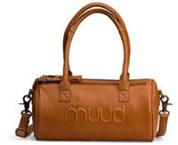 MUUD Drew mini Whisky - Handgemaakt leren crossbody tas 29xØ15cm