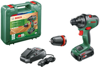 Bosch Groen Advanced Drill 18 Accu Schroefboormachine | 2 standen | 18V | 2,5 Ah accu + lader | In transportkoffer - 06039B5005