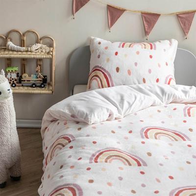 Dekbedovertrek Fleece Rainbow 140x200 Cm Verwarmend Fresh And Co Kids - Dekbed-Discounter.nl