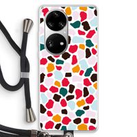 Colored Giraffe: Huawei P50 Pro Transparant Hoesje met koord