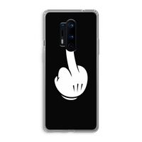 Middle finger black: OnePlus 8 Pro Transparant Hoesje