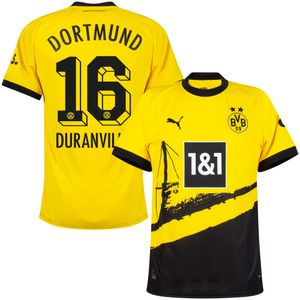 Borussia Dortmund Shirt Thuis 2023-2024 + Duranville 16