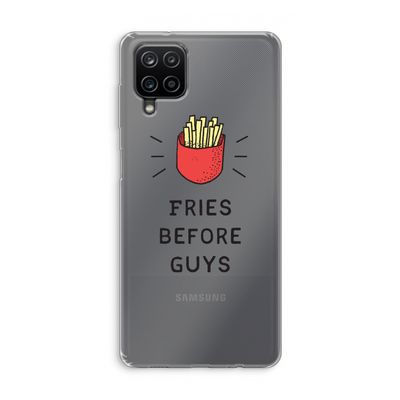 Fries before guys: Samsung Galaxy A12 Transparant Hoesje