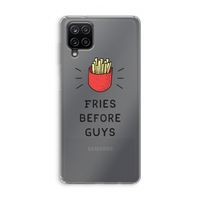 Fries before guys: Samsung Galaxy A12 Transparant Hoesje
