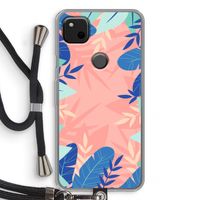 Tropisch: Pixel 4a Transparant Hoesje met koord