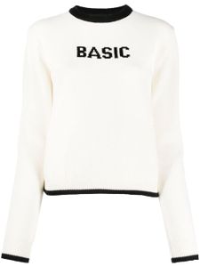 GCDS pull Basic à motif en jacquard - Blanc