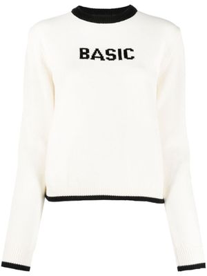 GCDS pull Basic à motif en jacquard - Blanc