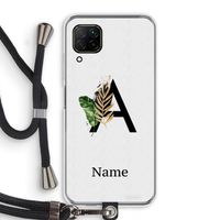 Charcoal Flora: Huawei P40 Lite Transparant Hoesje met koord