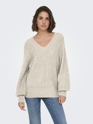 Only Onllucilla Ls Glitter V-neck Knt Trui 4579021 Birch Gold Glitter