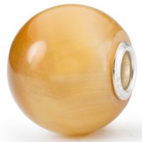 Trollbeads TSTBE-10020 Kraal Jumbo rond kattenoog zilver-tijgeroog