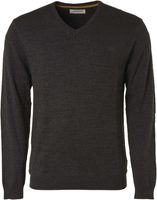 Pullover v-neck 2 color dark grey - thumbnail