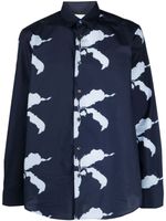 Paul Smith Overhemd met print - Blauw - thumbnail
