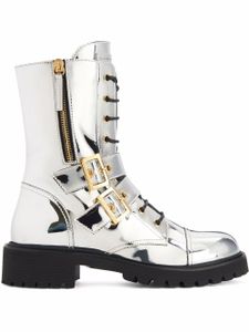 Giuseppe Zanotti bottes Tifa à effet métallisé - Argent