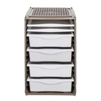 Bama Ri,ordino Opbergsysteem 34x41x53 cm Taupe/Wit