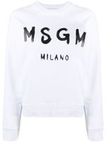 MSGM sweat à logo imprimé - Blanc