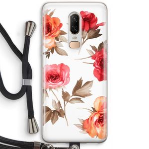 Roosjes: OnePlus 6 Transparant Hoesje met koord