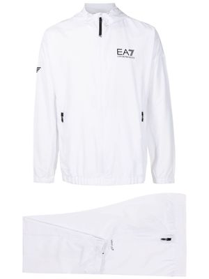 Ea7 Emporio Armani survêtement à logo imprimé - Blanc