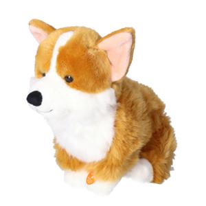 Knuffeldier Corgi hond - zachte pluche stof - premium kwaliteit knuffels - bruin/wit - 30 cm