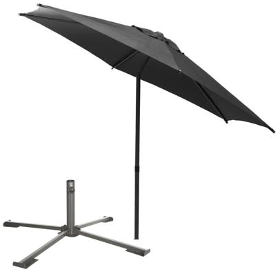 Hespiride tuin terras Parasol Soya - antraciet - D270 x H220 cm - Steel 38 mm - met kruisvoet