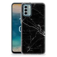 Nokia G22 | TPU | Siliconen hoesje | Marmer Zwart - Origineel Cadeau Vader