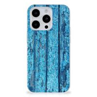 iPhone 15 Pro Max | Bumper Hoesje | Wood Blue