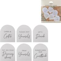 Ginger Ray bruiloft tafelbord kaarten 28,5 cm 6 stuks | 20 stuks