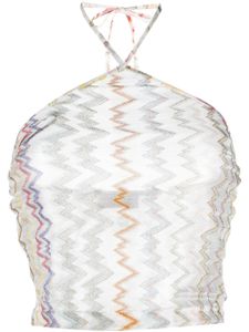 Missoni haut à dos-nu - Blanc
