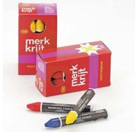 Politie krijt - wit - zeskant doos 12st