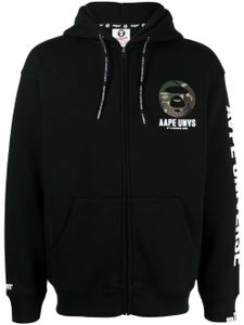 AAPE BY *A BATHING APE® veste à logo imprimé - Noir