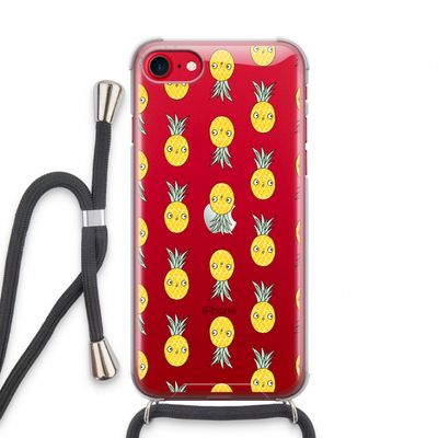 Ananas: iPhone SE 2020 Transparant Hoesje met koord