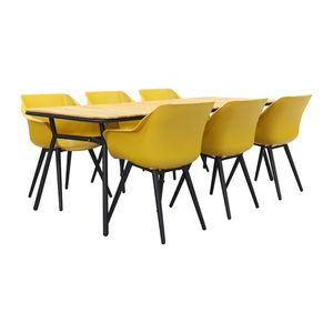 Hartman Sophie Studio Curry Yellow/Bella 220x95 cm. - 7-delige tuinset